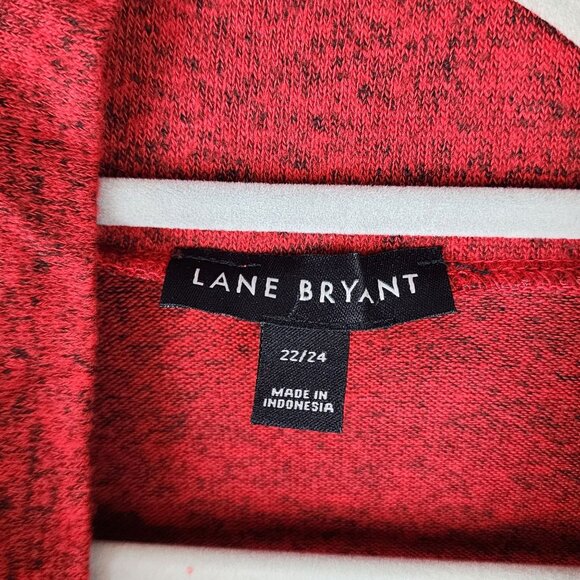 Lane Bryant cowl neck red sweater tunic drawstring  sz 22-24 women plus size - Picture 2 of 9